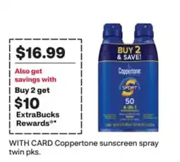 CVS Coppertone sunscreen spray twin pks offer