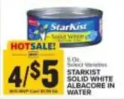 Food Lion Starkist solid white albacore in water offer