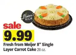 Meijer Meijer Fresh Single Layer Carrot Cake offer