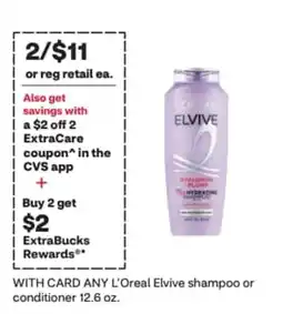 CVS L'Oreal Elvive shampoo or conditioner offer