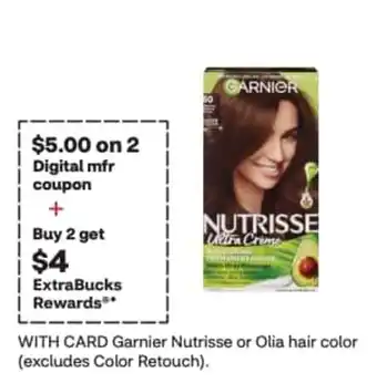 CVS Garnier Nutrisse or Olia hair color offer