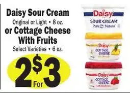 Sellers Bros Daisy sour cream or cottage cheese with fruits offer
