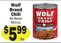 Sellers Bros Wolf brand chili offer