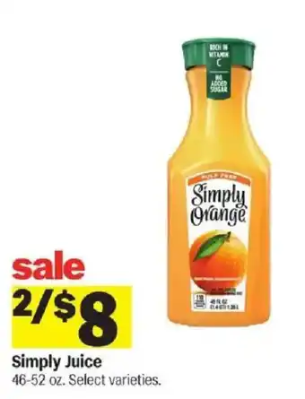 Meijer Simply Juice offer