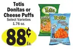 Sellers Bros Totis Donitas or Cheese Puffs offer