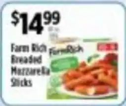 Pioneer Supermarkets Farm Rich breaded mozzarella sticks offer
