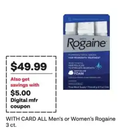 CVS Men's or Women's Rogaine offer