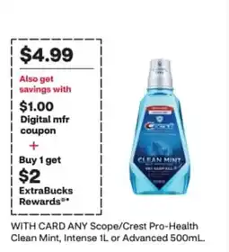 CVS Crest Pro-Health Clean Mint offer