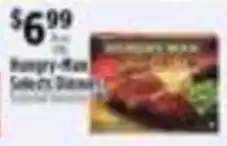 Pioneer Supermarkets Hungry Man Select Dinners offer