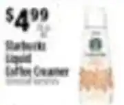 Pioneer Supermarkets Starbucks liquid coffee creamer offer