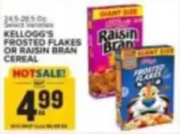Food Lion Kellogg's Frosted Flakes or Raisin Bran Cereal offer