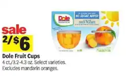 Meijer Dole Fruit Cups offer