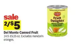 Meijer Del Monte Canned Fruit offer