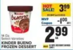 Food Lion Kinder bueno frozen dessert offer