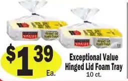Sellers Bros Value Hinged Lid Foam Tray offer