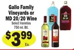 Sellers Bros Gallo Family Vineyards or MD 20/20 Wine offer