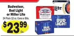Sellers Bros Budweiser, Bud Light or Miller Lite offer