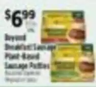 Pioneer Supermarkets Beyond Breakfast Sausage Plant-Based Sausage Patties offer