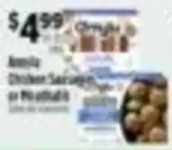 Pioneer Supermarkets Armour Chicken Sausage or Meatballs offer