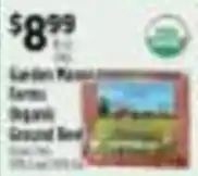 Pioneer Supermarkets Garden Farms Organic Ground Beef offer