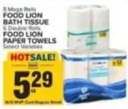 Food Lion Food Lion bath tissue and paper towels offer