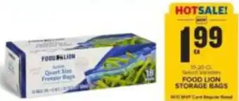 Food Lion Food lion storage bags offer