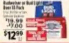 Pioneer Supermarkets Budweiser or Bud Light Beer offer
