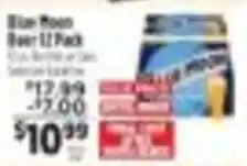 Pioneer Supermarkets Blue Moon Beer 12 Pack offer