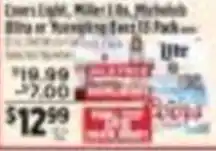 Pioneer Supermarkets Lowers Light, Miller Lite, Michelob Ultra or Nourishing Cents 15-Pack offer