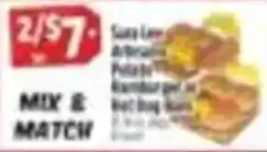 Pioneer Supermarkets Sara Lee Artisanal Pizza or Hamburgers or Hot Dog Buns offer