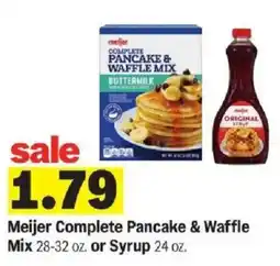 Meijer Meijer Complete Pancake & Waffle Mix offer