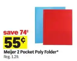 Meijer Meijer 2 Pocket Poly Folder offer