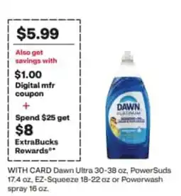CVS Dawn Ultra dish soap offer