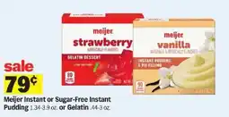 Meijer Meijer instant or sugar-free instant pudding or gelatin offer
