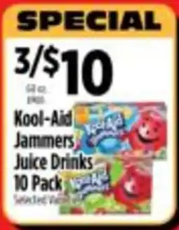 Pioneer Supermarkets Kool-Aid Jammers Juice Drinks offer