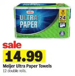Meijer Meijer Ultra Paper Towels offer