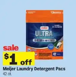 Meijer Meijer Laundry Detergent Pacs offer