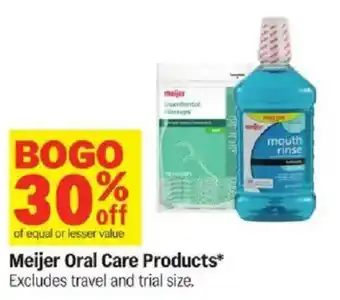 Meijer Meijer oral care products offer