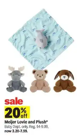 Meijer Meijer Lovie and Plush offer