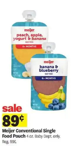 Meijer Meijer conventional single food pouch offer