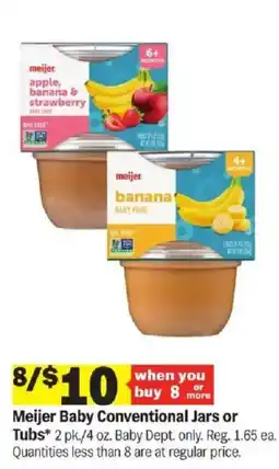Meijer Meijer Baby Conventional Jars or Tubs offer