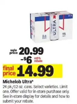 Meijer Michelob Ultra offer