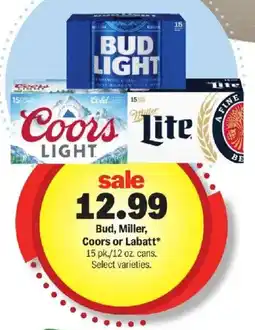 Meijer Bud, Miller, Coors or Labatt offer