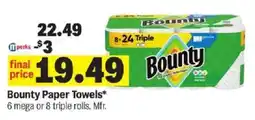 Meijer Bounty Paper Towels offer