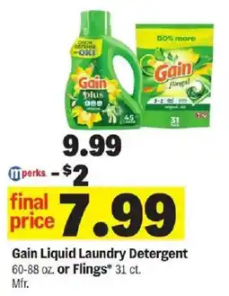 Meijer Gain Liquid Laundry Detergent offer
