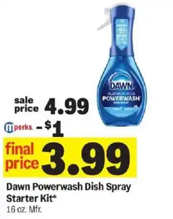 Meijer Dawn Powerwash Dish Spray Starter Kit offer