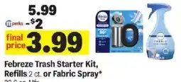 Meijer Febreze Trash Starter Kit or Fabric Spray offer