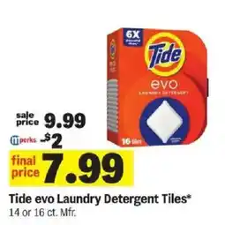Meijer Tide evo Laundry Detergent Tiles offer