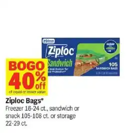Meijer Ziploc Bags offer