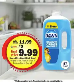 Meijer Dawn Ultra Liquid Dish Soap offer